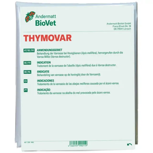 Thymovar Strisce Antivarroa Estive 10 Piastre al Timolo