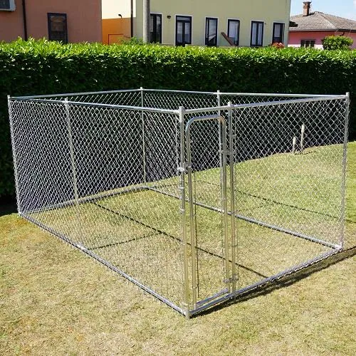 Il Verde Mondo Recinto Cani Esterno 3,96x2,28 m in Acciaio