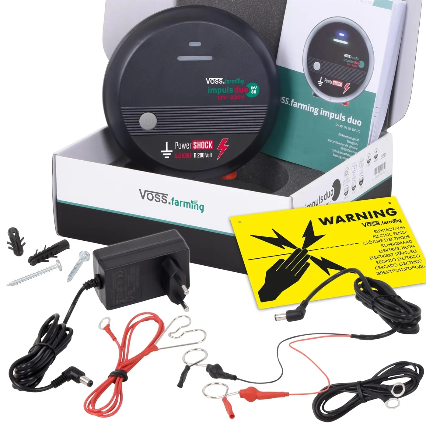 VOSS.farming Impuls Duo DV80 elettrificatore 12V/230V 11.200 V