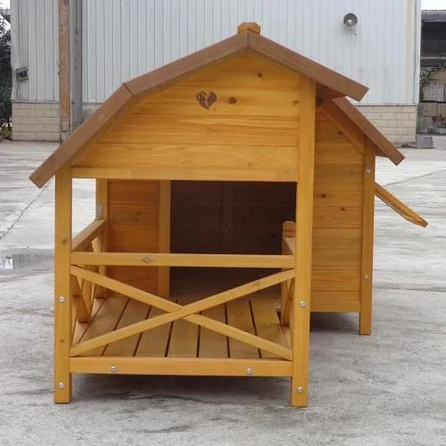 Il Verde Mondo Matilda cuccia cane legno con veranda da esterno