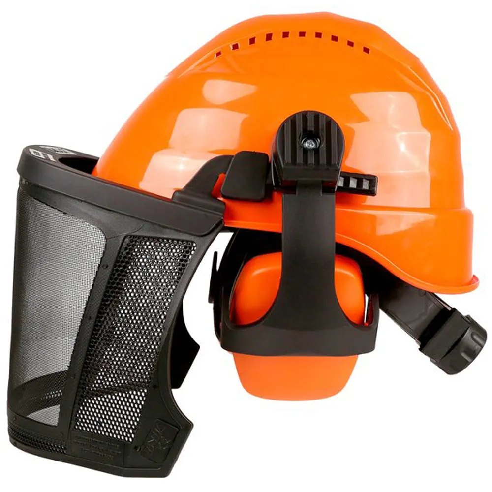 Skytec Redwood casco forestale con visiera e cuffie KWF