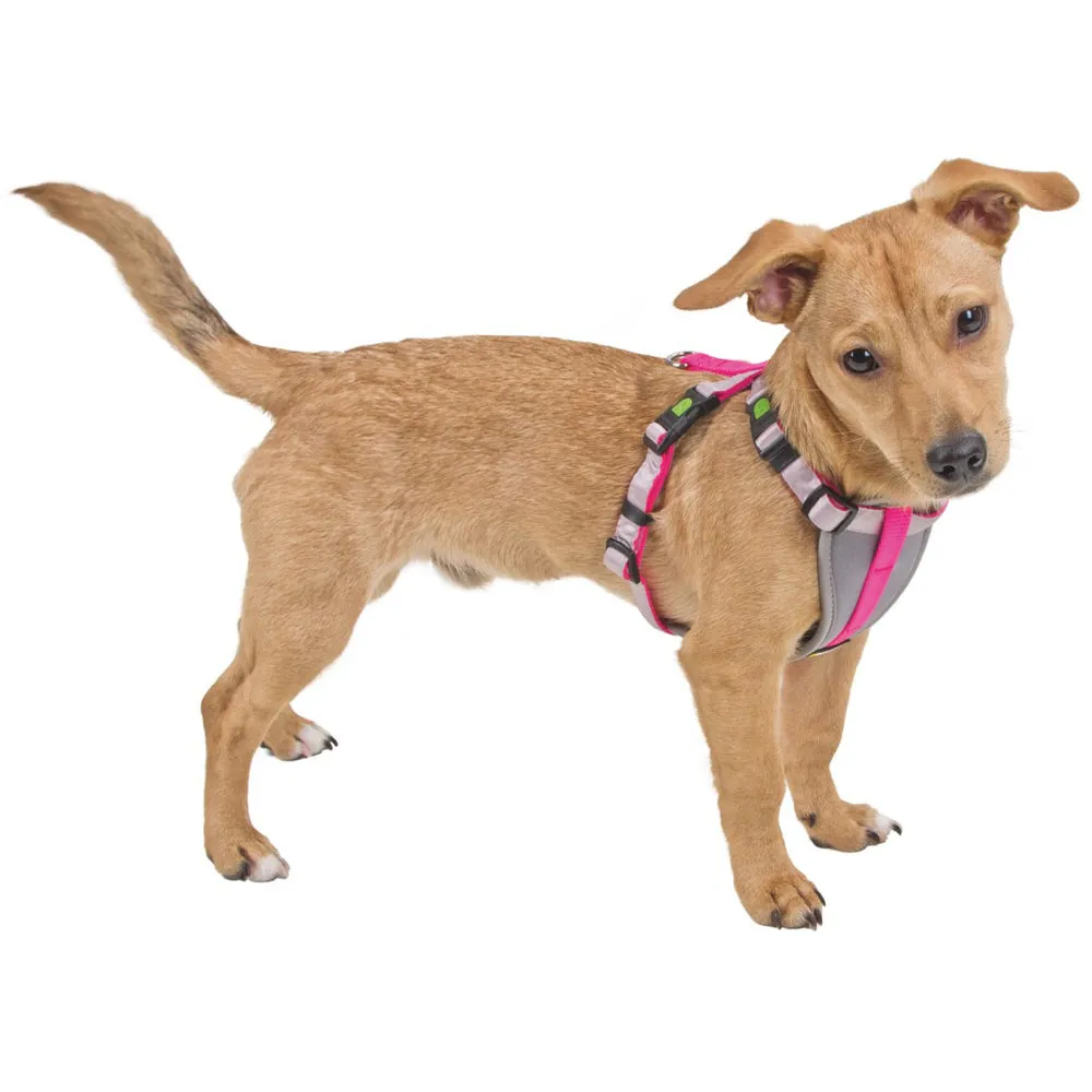 Pettorina cani piccoli regolabile rosa XS in nylon