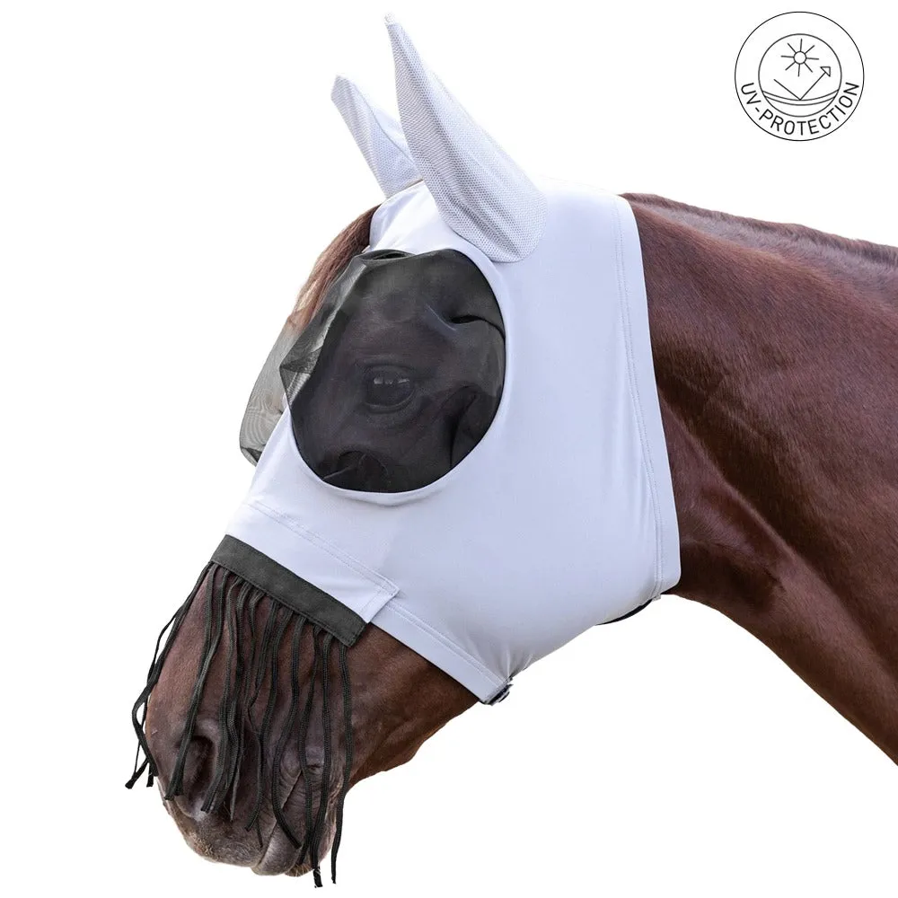 Puck maschera antimosche cavallo con frange naso elastica