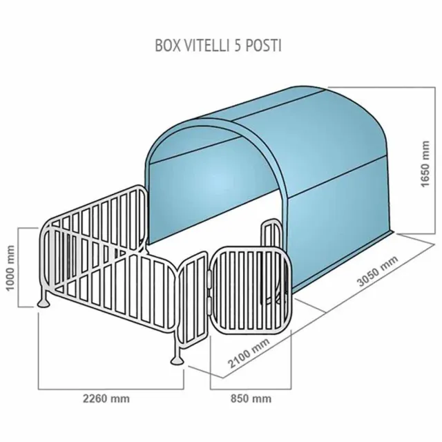 Beikircher Grünland Loda mangiatoia fieno igloo vitelli robusta