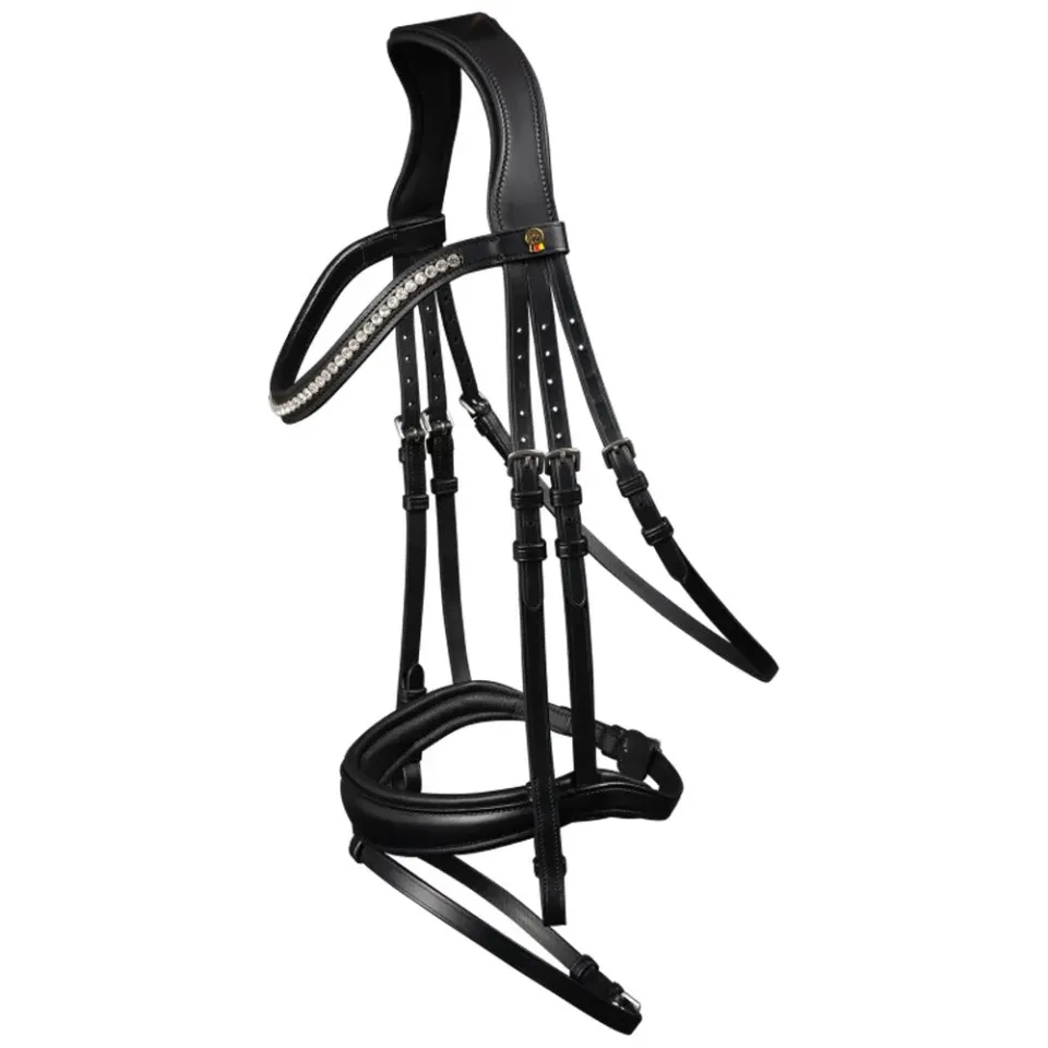 Waldhausen S-Line Essential testiera filetto nera VB strass