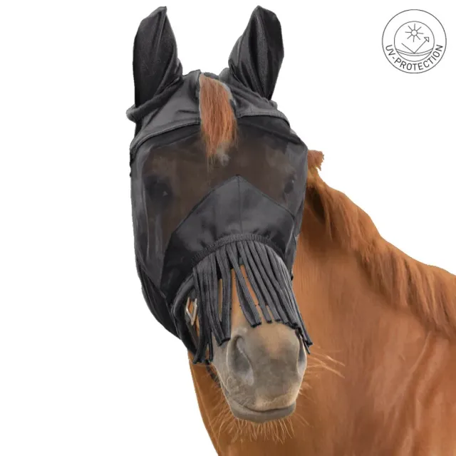 Beikircher Grünland Premium maschera antimosche cavallo nera Cob