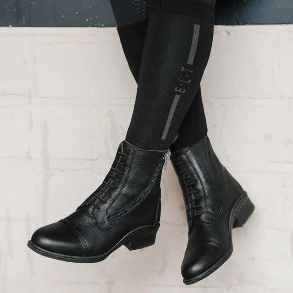 Newcastle Jodhpur Lace stivali equitazione pelle neri