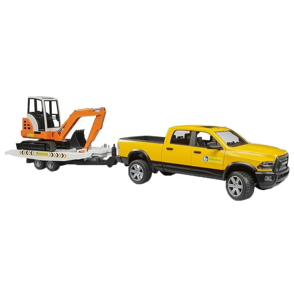 Bruder RAM mini escavatore giocattolo rimorchio 1:16
