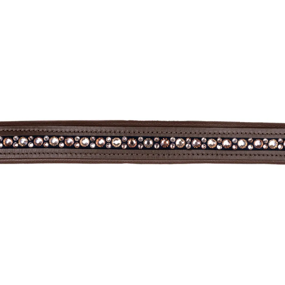 X-Line Crystal cavezza cuoio marrone Full strass concorso