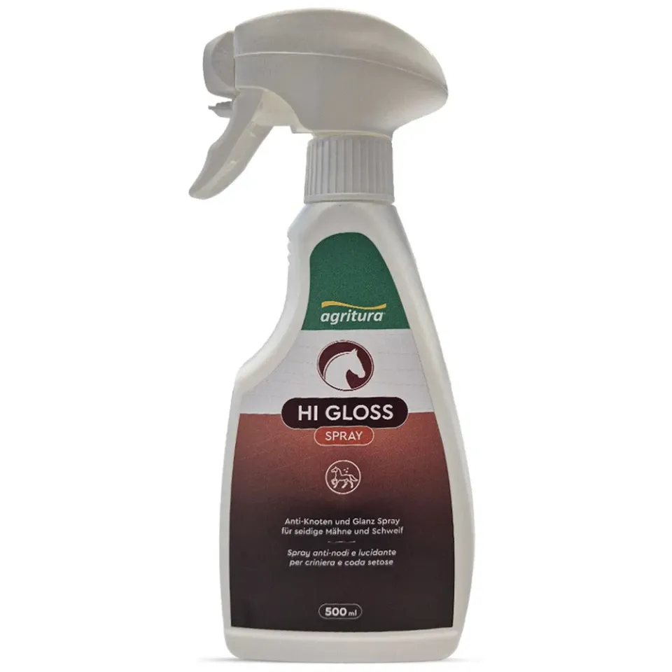 Agritura Hi Gloss spray cavallo 500ml districante lucidante