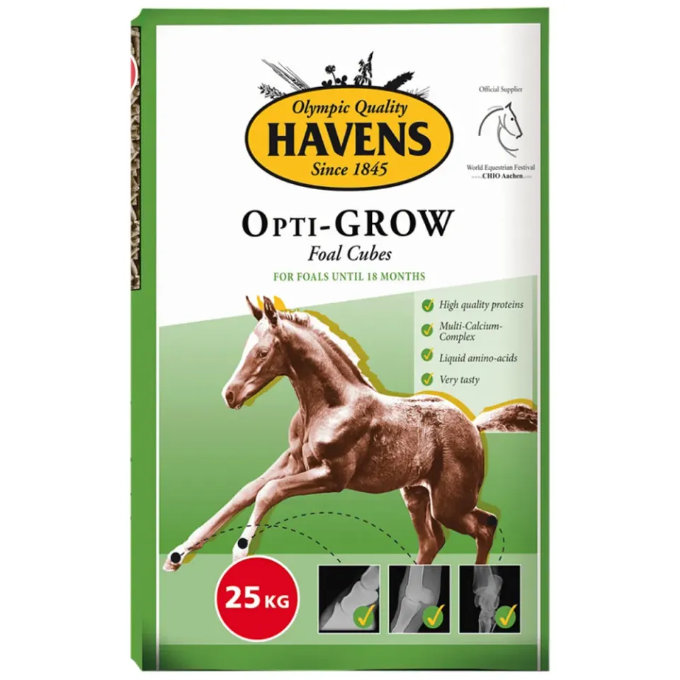 Havens Opti-GROW mangime puledri 25kg cubetti