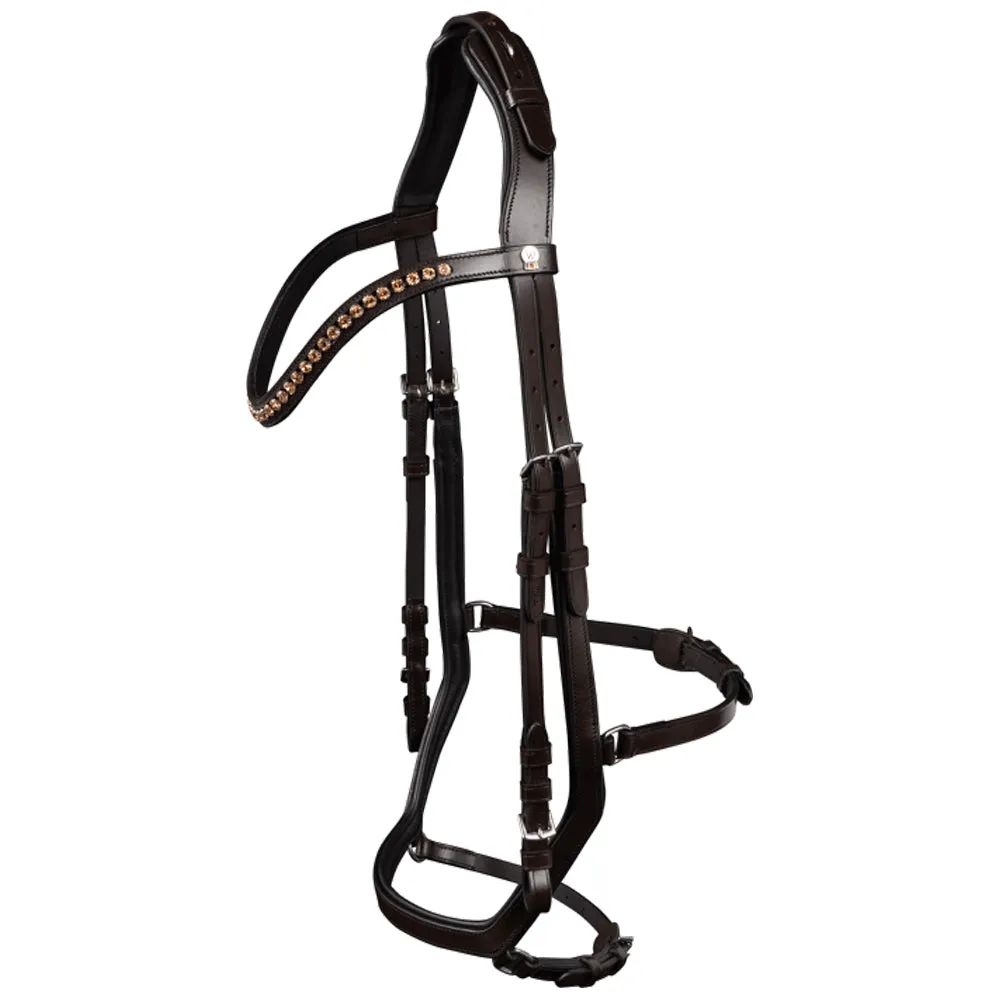 Waldhausen X-Line testiera cavallo anatomica nera WB