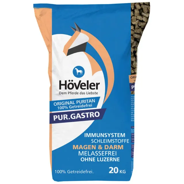 Höveler Pur Gastro mangime cavalli 20kg grain free