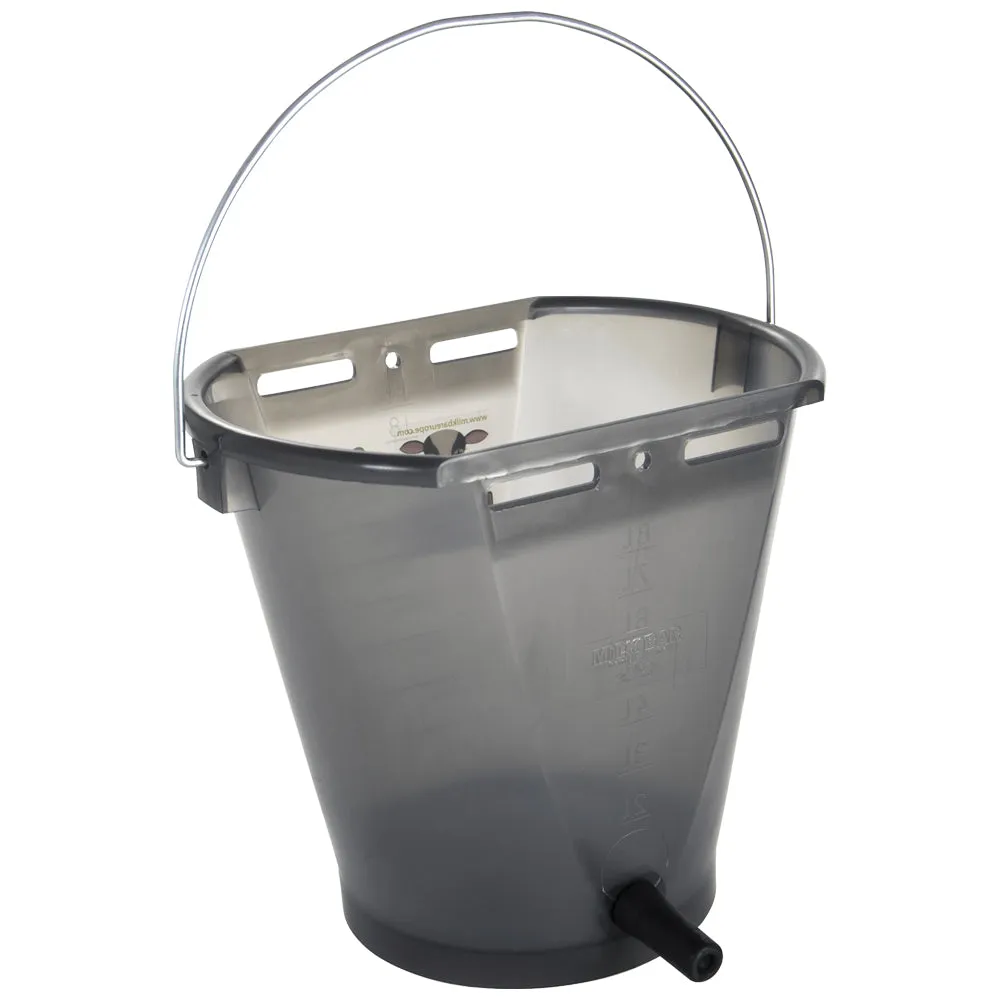 Milkbar secchio allattamento vitelli 9 L semitrasparente tettarella