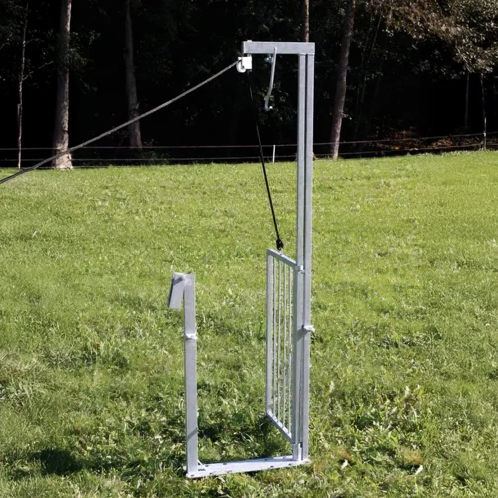 Beikircher Grünland Rope Operated cancello ghigliottina pecore zincato