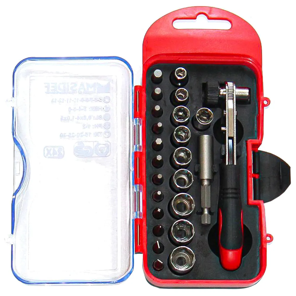 Beikircher set bussole inserti 24 pezzi 1/4 cromo-vanadio