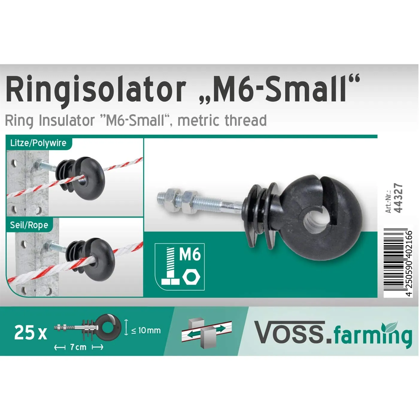 VOSS.farming M6-Small Isolatori Anello 25 pz 36 mm