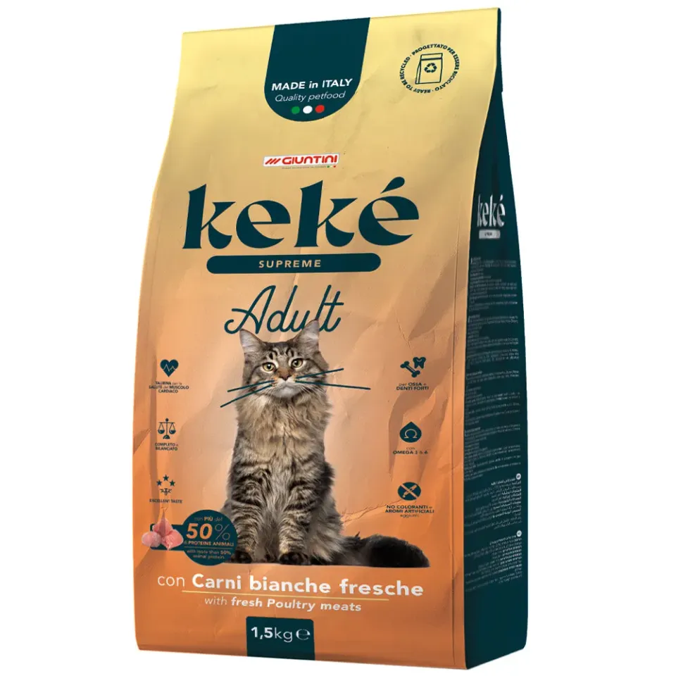 Keké Supreme Adult Crocchette Gatto Pollo 1,5kg