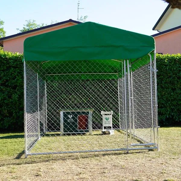 Il Verde Mondo Husky Media box cani esterno 3,96x2,28 ciotole