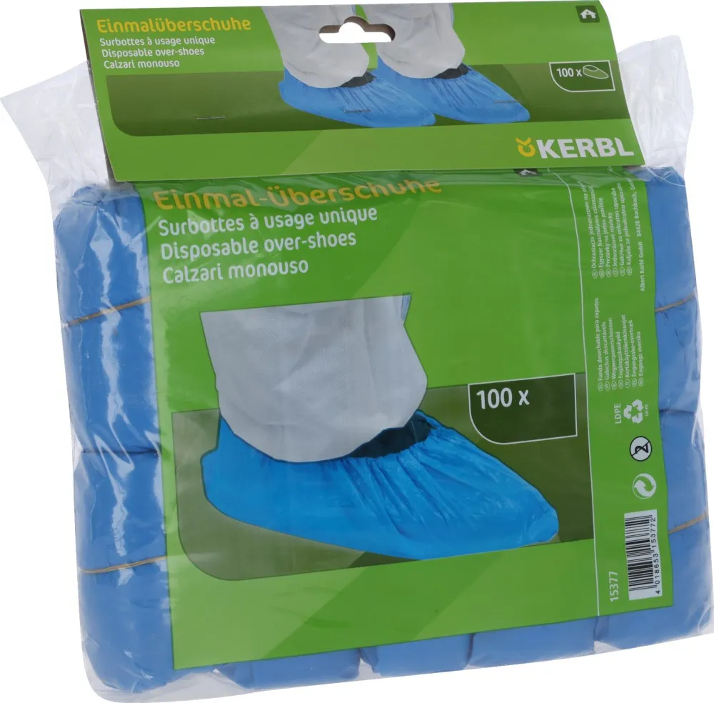 Beikircher Grünland Copriscarpe Monouso Blu CPE 100 Pezzi