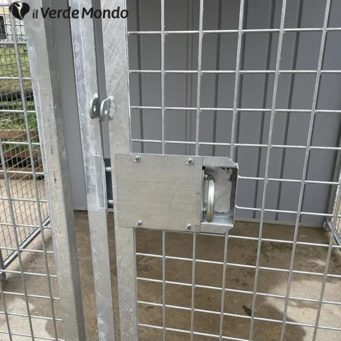 Il Verde Mondo recinto cani in ferro 191x191x200H con tetto