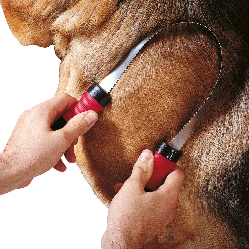 GRO 5954 striglia cani pelo corto acciaio inox 28,5 cm