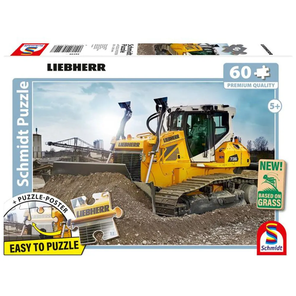Liebherr Agritura PR736 puzzle bulldozer 60 pezzi 5 anni