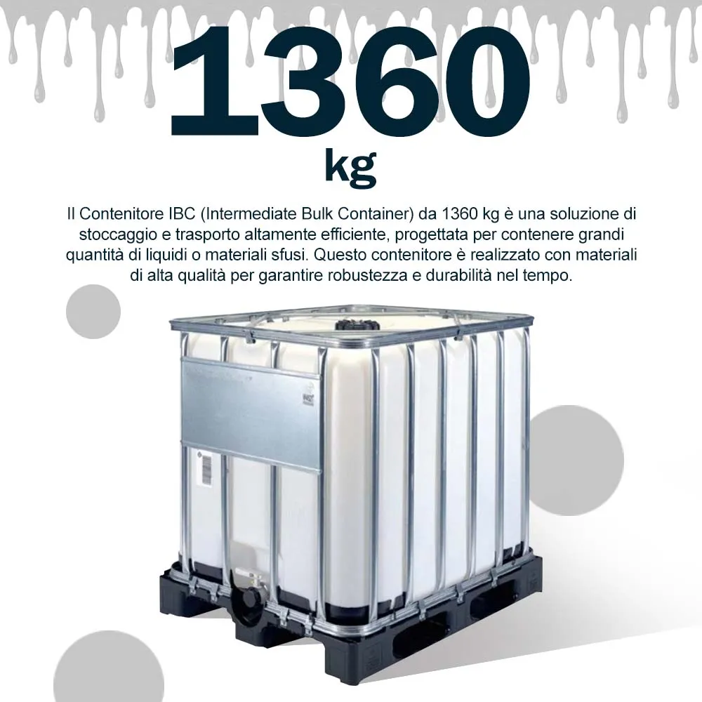 Beikircher Grünland cisterna IBC 1360 kg sciroppo api HDPE