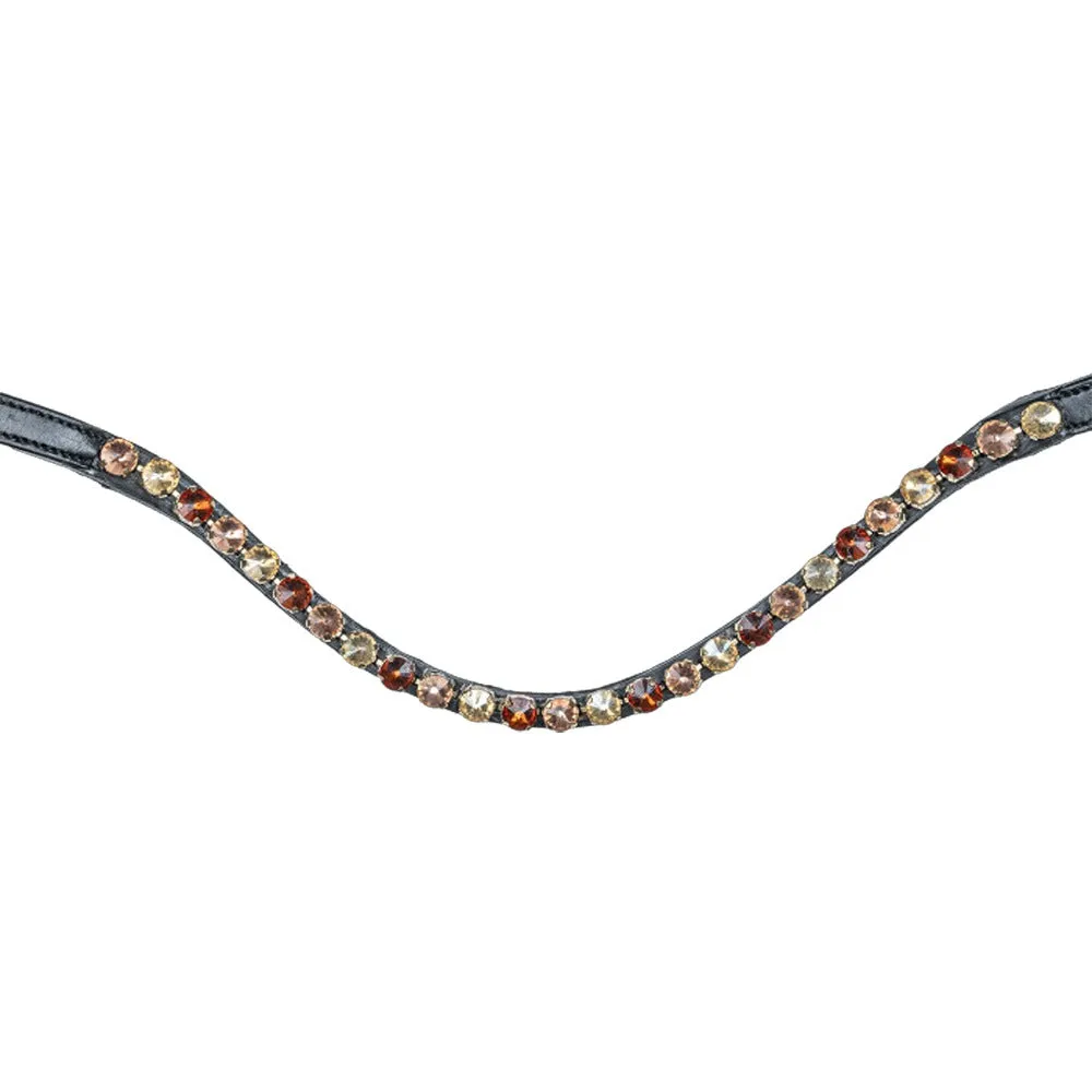 Waldhausen X-Line Goldheart briglia cavallo nera Cob ottone