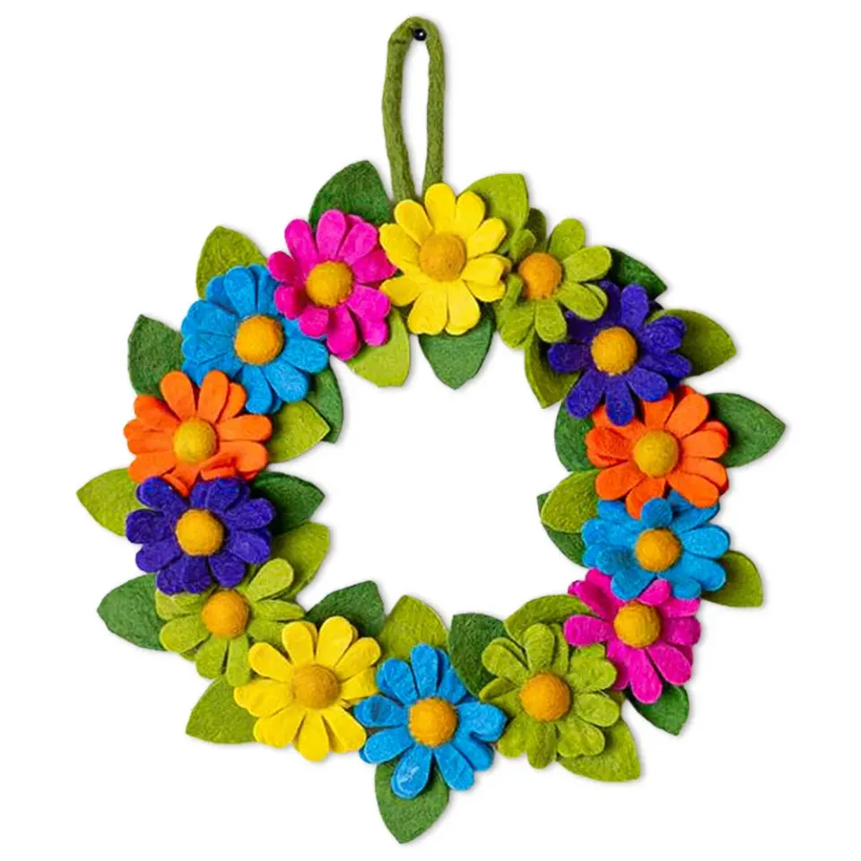 Beikircher Grünland Ghirlanda XL in Feltro con Margherite