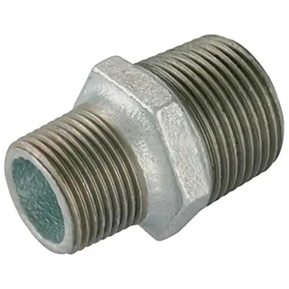 Nipplo doppio ridotto maschio ghisa zincata 3/4x1/2