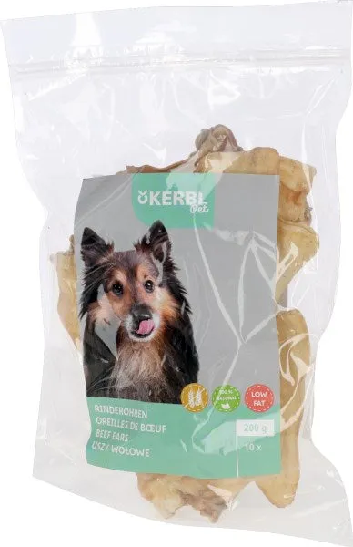Orecchie di manzo masticative cane 10 pezzi naturali