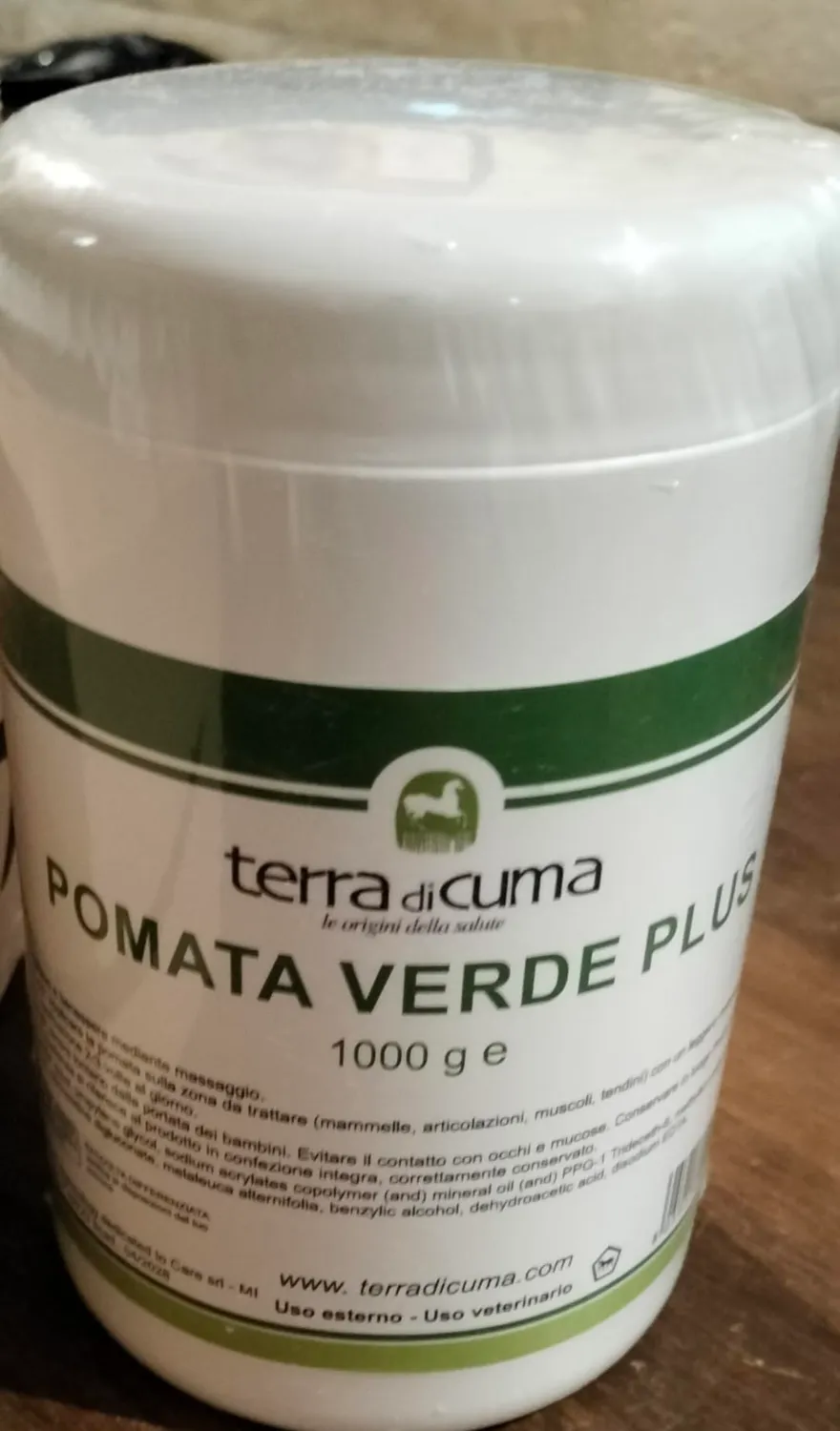 Terra di Cuma Pomata Verde Plus Cavalli 1 Kg Lenitiva