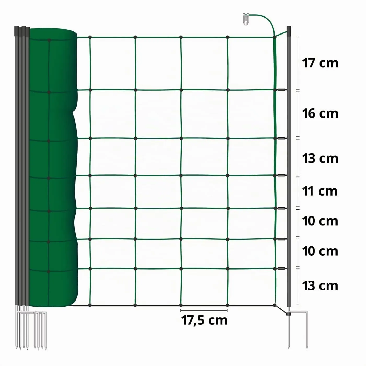 Voss.farming Classic Rete Elettrica 50 m 90 cm Pecore Verde