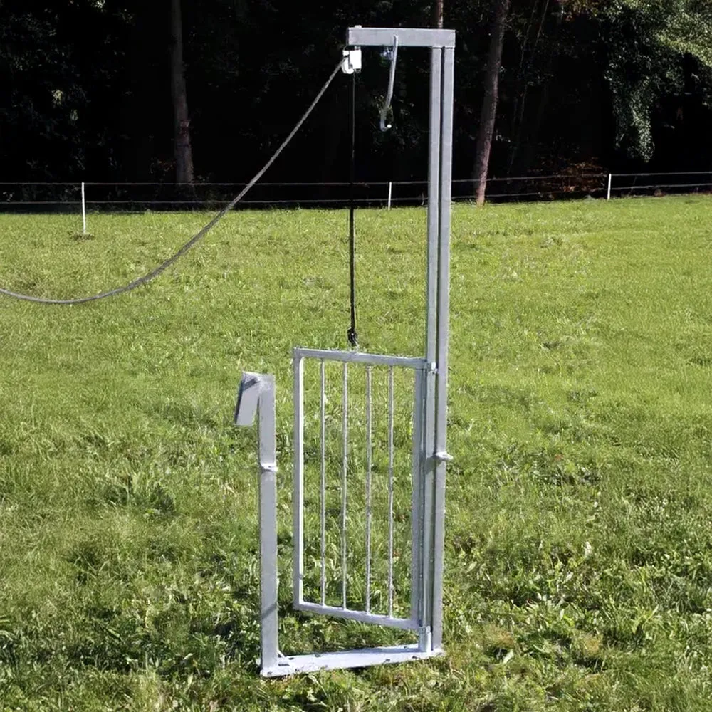 Beikircher Grünland Rope Operated cancello ghigliottina pecore zincato