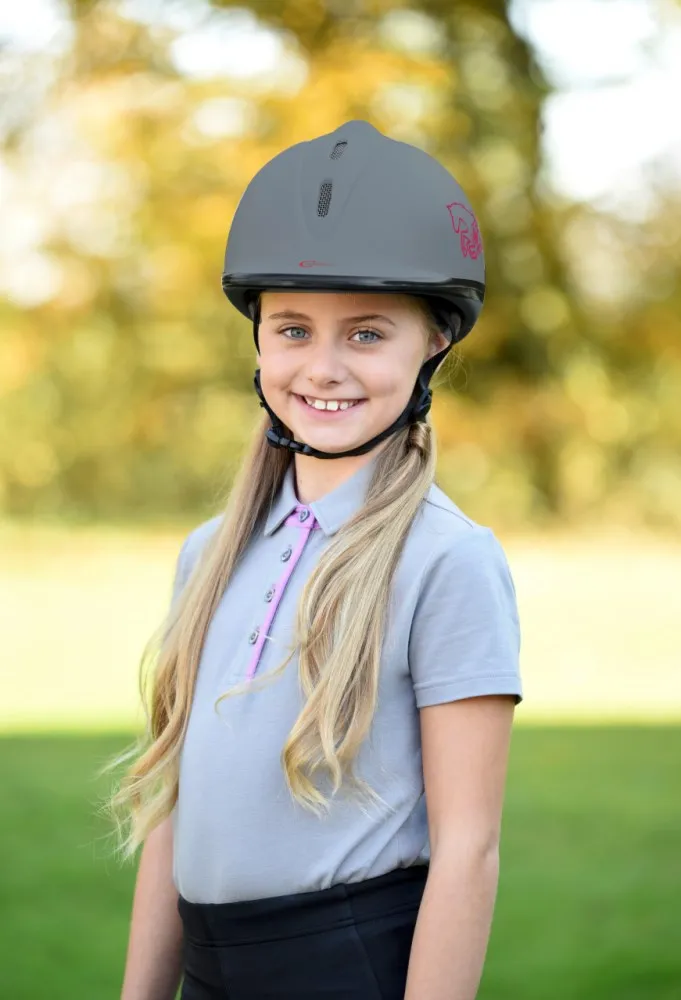 Covalliero Casco Equitazione Bambini grigio 52-55 cm