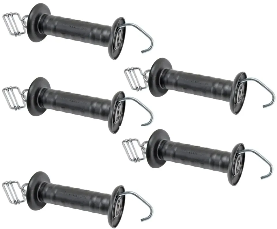 VOSS.farming Maniglia Recinzione Elettrica Nastro 40 mm Nero 5 Pezzi