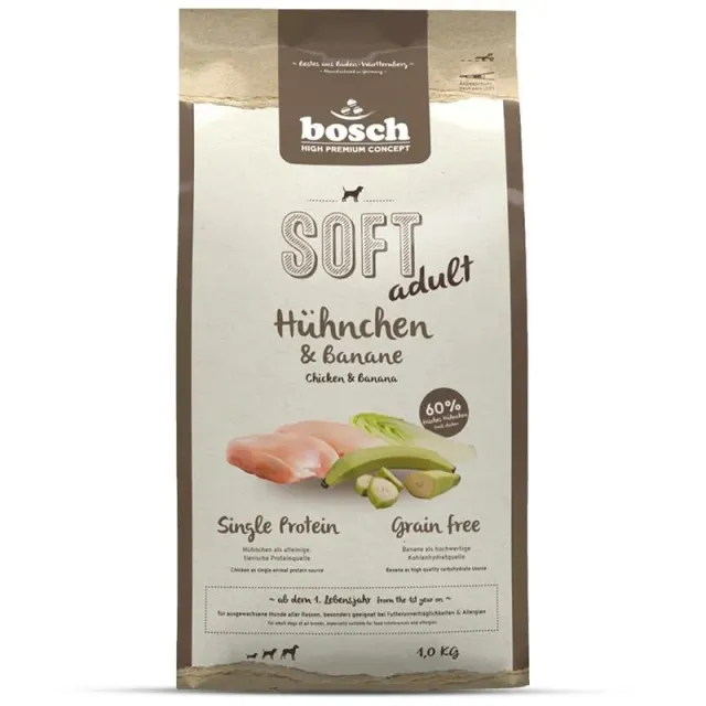 Bosch HPC Soft Plus Crocchette Pollo Banana 1kg Grain Free