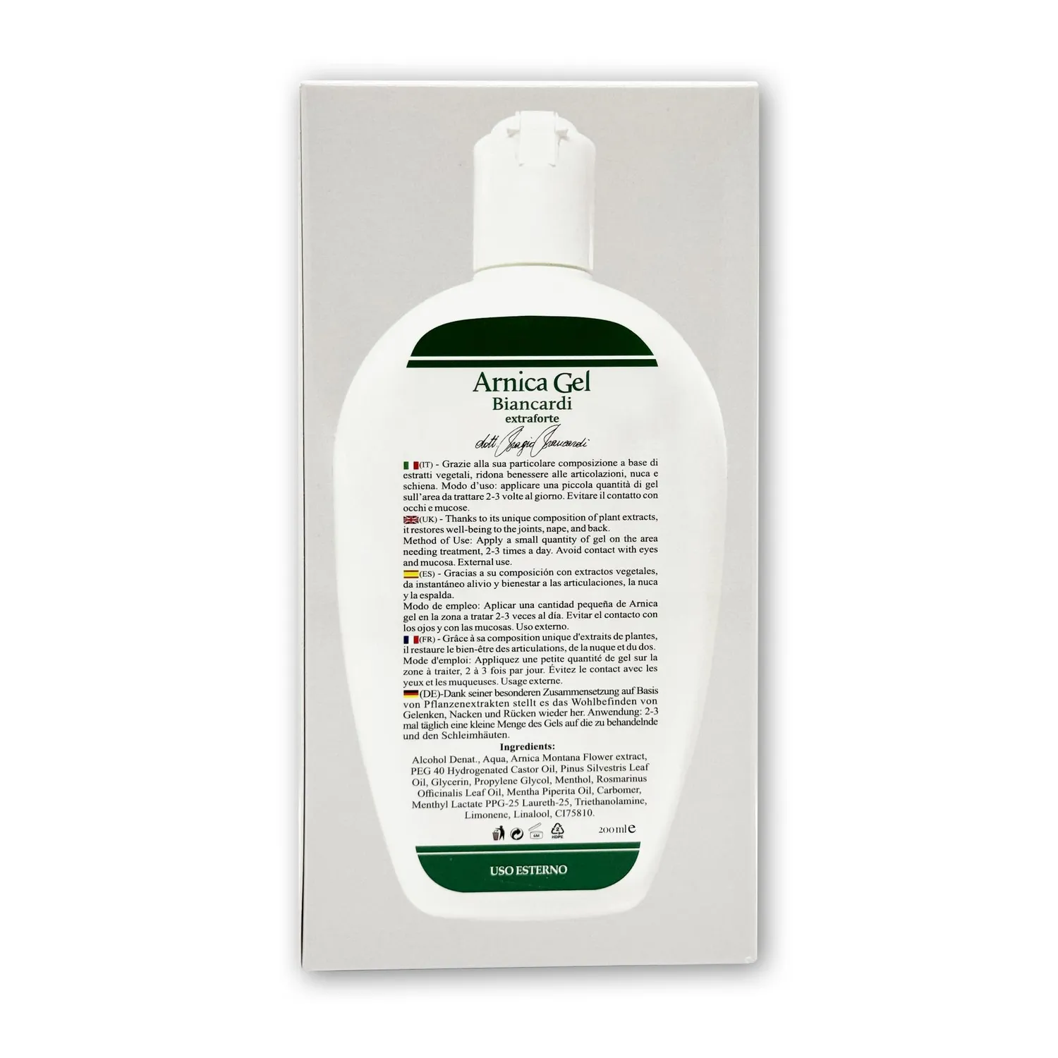 Terra Di Cuma Biancardi Extraforte gel arnica 200ml menta