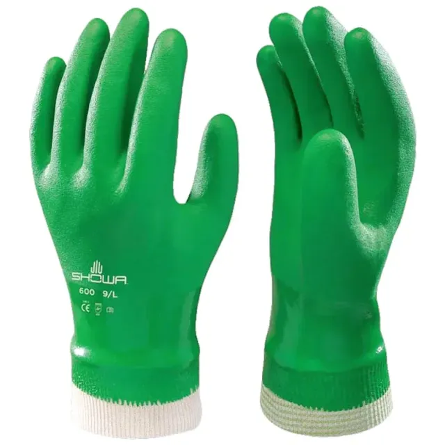Showa 600 guanti lavoro PVC taglia 09/L agricoltura